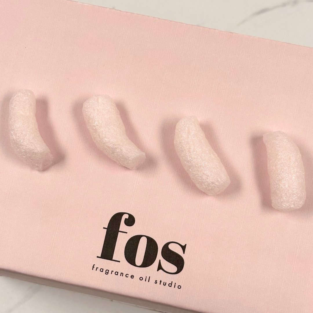 Pink packing peanuts