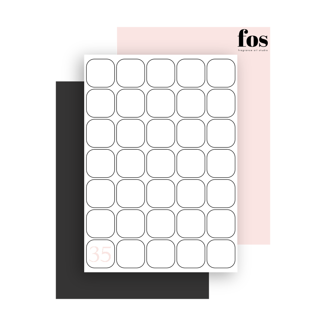 White Permanent Matt Labels - Square