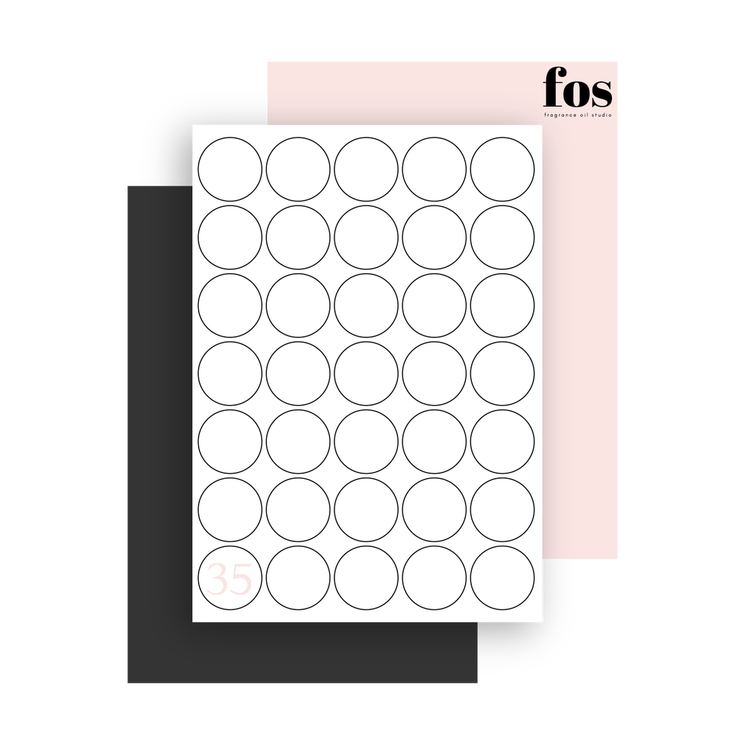 White Permanent Matt Labels - Round