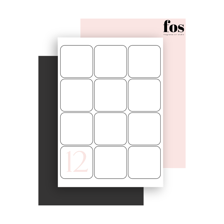 White Permanent Matt Labels - Square
