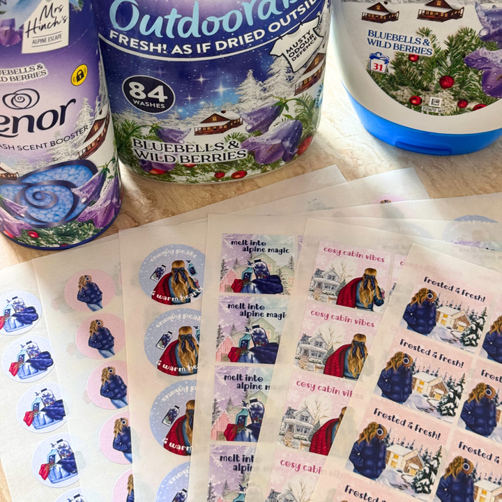 Alpine Escape Packaging Stickers