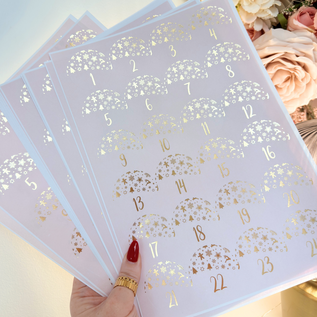 Foil advent calendar stickers - limited